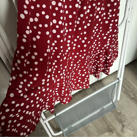 Red Polka Dot Mini Dress - Picture 6 of 8